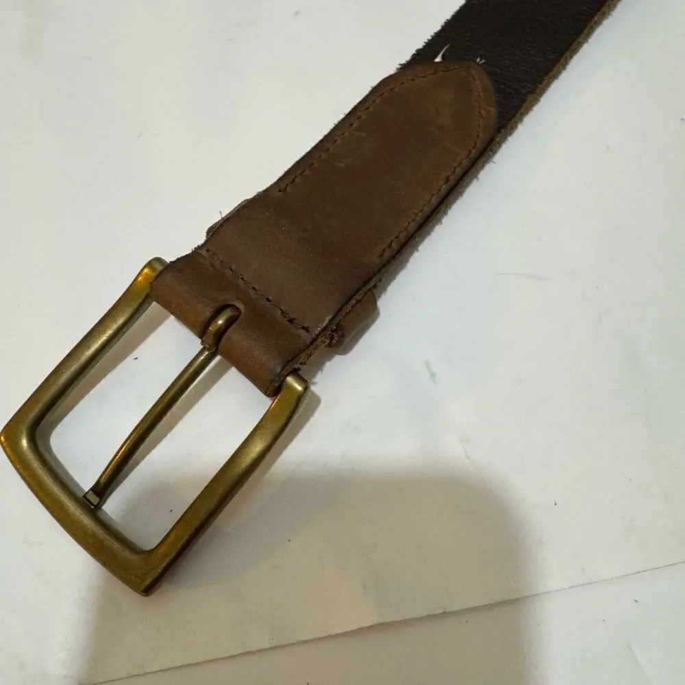 Vintage Greatland  mens genuine belt brown size XL